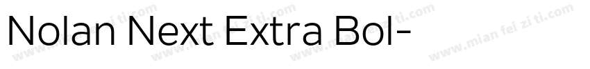 Nolan Next Extra Bol字体转换